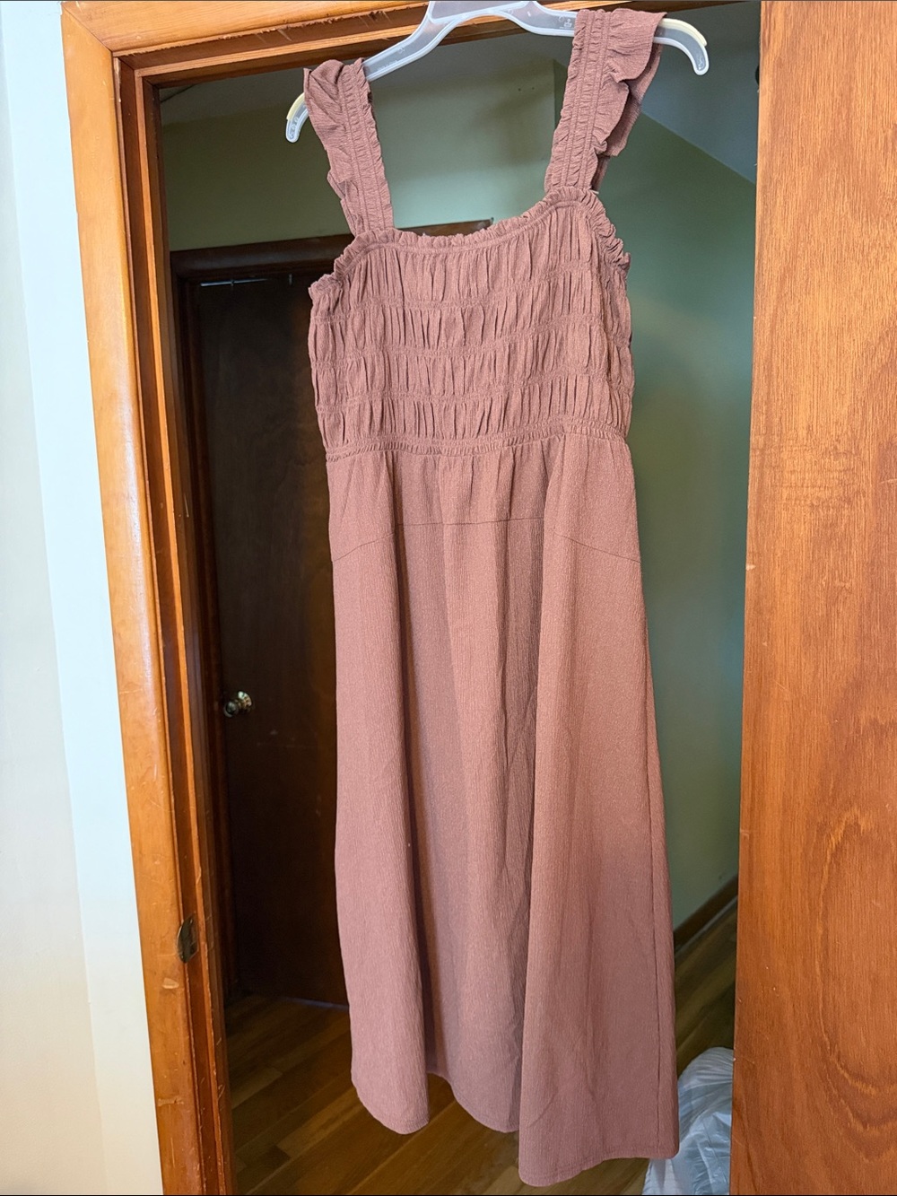 Old Navy Mauve Pink Smocked Midi Dress